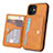 Soft Luxury Leather Snap On Case Cover R01 for Apple iPhone 12 Mini
