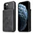 Soft Luxury Leather Snap On Case Cover R01 for Apple iPhone 12 Pro Max Black