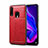 Soft Luxury Leather Snap On Case Cover R01 for Huawei P30 Lite XL Red