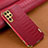 Soft Luxury Leather Snap On Case Cover R01 for Samsung Galaxy S22 Ultra 5G Red