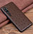 Soft Luxury Leather Snap On Case Cover R01 for Xiaomi Mi Note 10 Brown