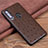 Soft Luxury Leather Snap On Case Cover R02 for Huawei Honor 20i Brown
