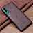 Soft Luxury Leather Snap On Case Cover R02 for Huawei P30 Brown