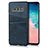 Soft Luxury Leather Snap On Case Cover R02 for Samsung Galaxy S10 5G Blue