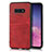 Soft Luxury Leather Snap On Case Cover R02 for Samsung Galaxy S10e Red