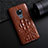Soft Luxury Leather Snap On Case Cover R03 for Huawei Mate 20 Brown