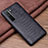 Soft Luxury Leather Snap On Case Cover R03 for Huawei Nova 7 SE 5G Black