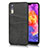 Soft Luxury Leather Snap On Case Cover R03 for Huawei P20 Black