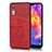 Soft Luxury Leather Snap On Case Cover R03 for Huawei P20 Red