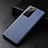 Soft Luxury Leather Snap On Case Cover R04 for Samsung Galaxy Note 20 Ultra 5G Blue