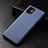 Soft Luxury Leather Snap On Case Cover R05 for Apple iPhone 12 Blue