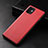 Soft Luxury Leather Snap On Case Cover R05 for Apple iPhone 12 Red