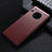 Soft Luxury Leather Snap On Case Cover R05 for Huawei Mate 30 Red Wine