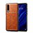 Soft Luxury Leather Snap On Case Cover R05 for Huawei P30 Orange