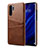 Soft Luxury Leather Snap On Case Cover R05 for Huawei P30 Pro Brown