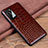 Soft Luxury Leather Snap On Case Cover R05 for Huawei P40 Pro Brown