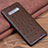 Soft Luxury Leather Snap On Case Cover R05 for Samsung Galaxy S10 Brown