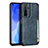 Soft Luxury Leather Snap On Case Cover R06 for Huawei Nova 7 SE 5G Blue