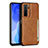 Soft Luxury Leather Snap On Case Cover R06 for Huawei Nova 7 SE 5G Orange