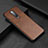 Soft Luxury Leather Snap On Case Cover R06 for OnePlus 8 Brown