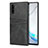 Soft Luxury Leather Snap On Case Cover R06 for Samsung Galaxy Note 10 5G Black