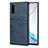 Soft Luxury Leather Snap On Case Cover R06 for Samsung Galaxy Note 10 5G Blue