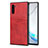 Soft Luxury Leather Snap On Case Cover R06 for Samsung Galaxy Note 10 5G Red