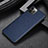 Soft Luxury Leather Snap On Case Cover R07 for Apple iPhone 12 Pro Blue
