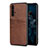 Soft Luxury Leather Snap On Case Cover R07 for Huawei Honor 20 Pro Brown