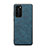 Soft Luxury Leather Snap On Case Cover R08 for Huawei P40 Blue