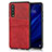Soft Luxury Leather Snap On Case Cover R09 for Huawei P30 Red