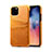 Soft Luxury Leather Snap On Case Cover R10 for Apple iPhone 11 Pro Max Orange