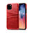 Soft Luxury Leather Snap On Case Cover R10 for Apple iPhone 11 Pro Red
