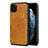 Soft Luxury Leather Snap On Case Cover R15 for Apple iPhone 11 Pro Max Orange