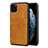 Soft Luxury Leather Snap On Case Cover R15 for Apple iPhone 11 Pro Orange