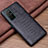 Soft Luxury Leather Snap On Case Cover S01 for Huawei Honor 30S Black