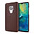 Soft Luxury Leather Snap On Case Cover S01 for Huawei Mate 20 Brown