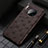 Soft Luxury Leather Snap On Case Cover S01 for Huawei Mate 30 Pro 5G Brown