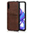 Soft Luxury Leather Snap On Case Cover S01 for Huawei Y9s Brown