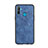 Soft Luxury Leather Snap On Case Cover S01 for Realme C3 Blue