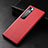 Soft Luxury Leather Snap On Case Cover S01 for Xiaomi Mi 10 Ultra Red