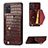 Soft Luxury Leather Snap On Case Cover S01D for Samsung Galaxy A71 4G A715 Brown