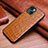 Soft Luxury Leather Snap On Case Cover S02 for Apple iPhone 13 Brown