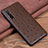 Soft Luxury Leather Snap On Case Cover S02 for Oppo Find X2 Pro Brown