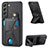 Soft Luxury Leather Snap On Case Cover S02D for Samsung Galaxy S21 5G Black
