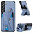 Soft Luxury Leather Snap On Case Cover S02D for Samsung Galaxy S21 5G Blue