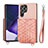 Soft Luxury Leather Snap On Case Cover S02D for Samsung Galaxy S21 Ultra 5G Pink