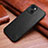Soft Luxury Leather Snap On Case Cover S03 for Apple iPhone 13 Black