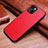Soft Luxury Leather Snap On Case Cover S03 for Apple iPhone 13 Red