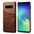 Soft Luxury Leather Snap On Case Cover S03 for Samsung Galaxy S10 5G Brown